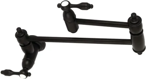 Vista 9 de Kingston Brass KS3103TAL - Grifo de cocina para relleno de olla de montaje en pared, latón antiguo