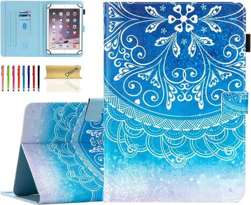 Vista 16 de Dteck Funda universal para tablet de 7.9 a 8.4 pulgadas, funda plegable de piel con tapa para Onn de 8 pulgadas, Samsung Galaxy Tab 8.0 pulgadas 8.4