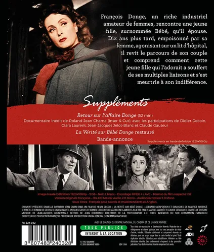 Vista 2 de The Truth About Bebe Donge 1952 La vérité sur Bébé Donge Blu-Ray RegABC Import - France