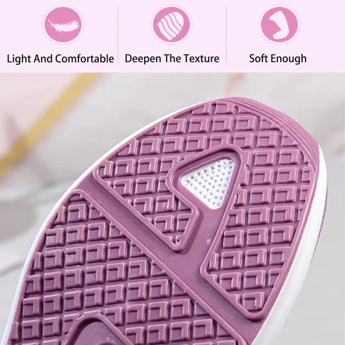 Vista 3 de Zapatos deportivos de malla de punto transpirables para mujer, antideslizantes, cómodos, ortopédicos, diabéticos, para caminar