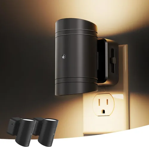 Vista 15 de L LOHAS LED - Luz nocturna LED, luces nocturnas regulables enchufables en la pared, paquete de 2, luz nocturna de 3CCT para niños, giratoria 180°