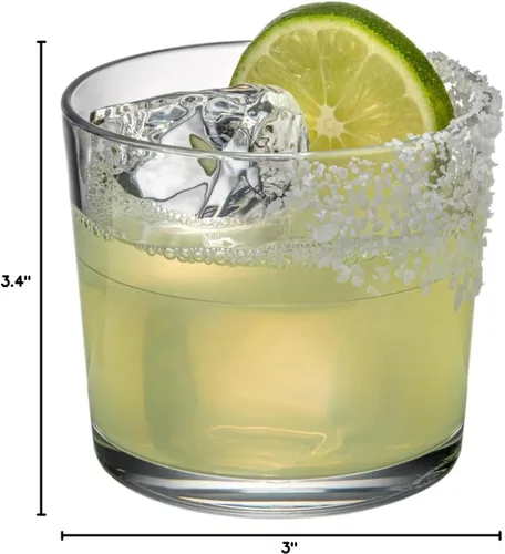 Vista 7 de Drinique Vasos de cóctel irrompibles de 10 onzas (juego de 4) vasos de plástico Tritan irrompibles, transparentes Shatterproof Tritan Drinking