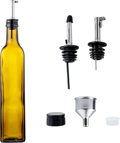 Vista 2 de Restaurantware-Chef 101 Dispensador de aceite de oliva de 16.9 onzas, 1 botella dispensadora de aceite de cocina, con vertedor de acero inoxidable