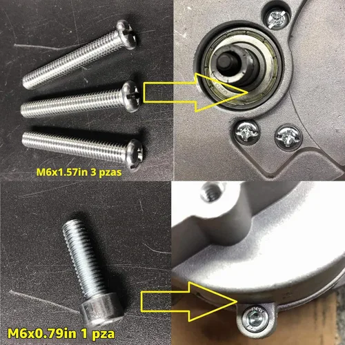 Vista 4 de Pernos del motor Studs,Juego de tornillos, motor de gas de 2 tiempos yd100/66cc/80cc, bicicleta motorizada a gas