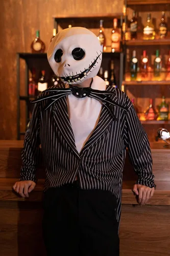 Vista 14 de Disfraz de Halloween para adultos de Jack Skellington Multi