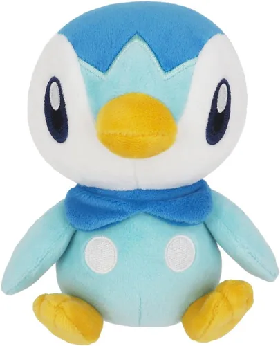 Vista 2 de Sanei Pokemon All Star Collection PP89 - Peluche Piplup de 6 pulgadas, color azul