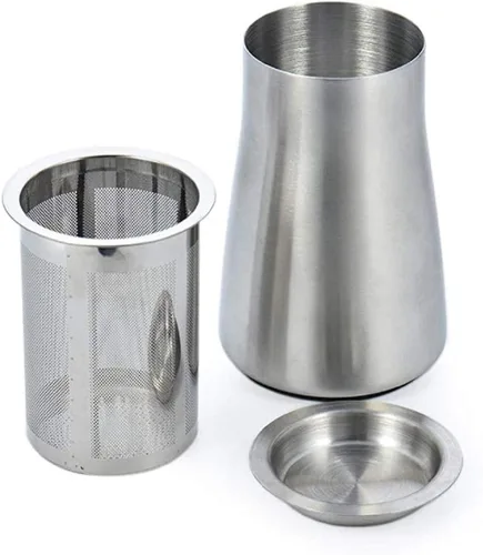 Vista 9 de Tamiz de café y tamiz - Olla de malla fina de acero inoxidable - Superficie de teflón negro