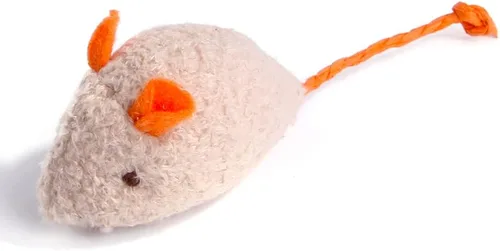 Vista 4 de Juguete interactivo para gatos, juguete de peluche en forma de ratón (3 unidades)
