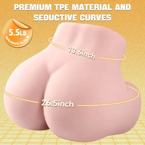 Vista 2 de Muñeca sexual para hombre, coño de bolsillo realista con trasero suave, juguete sexual masculino con vagina apretada y anal de doble canal