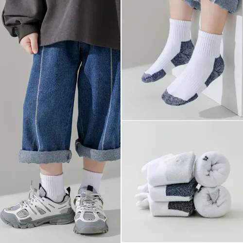Vista 14 de EPEIUS Calcetines acolchados de algodón grueso para niños y niñas, calcetines atléticos deportivos para correr, paquete de 6 unidades, 4-14 años