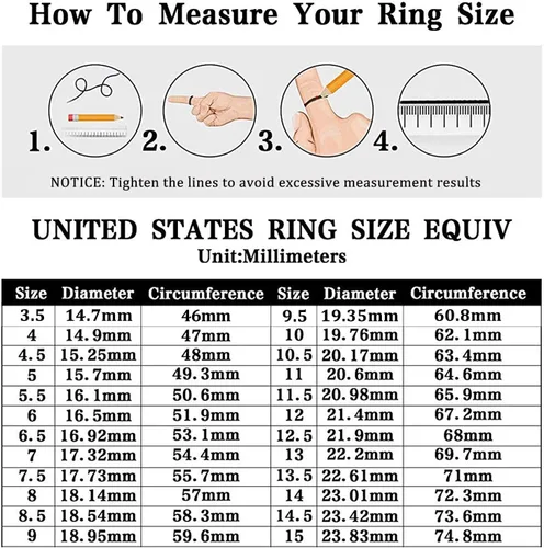 Vista 6 de TIGRADE 6MM Silver Titanium Engagement Ring Cubic Zirconia Wedding Band for Men Women Size 5-12