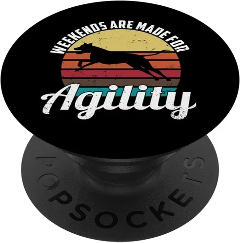 Vista 6 de Weekends Are Made For Agility Agility Trainer Dog Agility PopSockets MagSafe PopGrip for iPhone