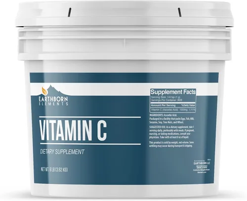 Vista 8 de Earthborn Elements Vitamina C en polvo (2 libras), ácido ascórbico, suplemento y limpiador