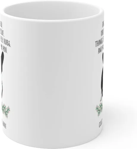 Vista 2 de Cárdigan divertido Welsh Corgi Black White Roses Are Red Violets Are Blue Personalizado Nombre Navidad 2025 Regalos Taza de café blanca 11oz