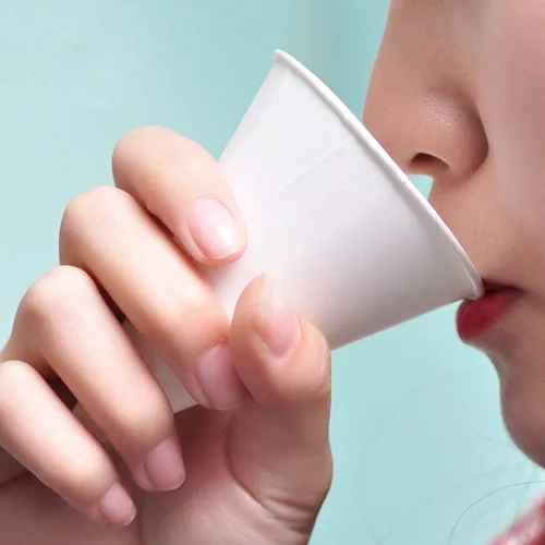 Vista 9 de Yopay Paquete de 600 vasos de agua en cono, dispensador desechable de papel de 4 onzas para nieve para hielo afeitado, enfriador de agua de oficina