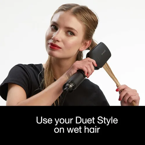 Vista 4 de ghd Duet Style Power Couple - Estilizador de cabello de aire caliente 2 en 1 (Negro) con elegante Talker Wet to Sleek Hair Styling Oil