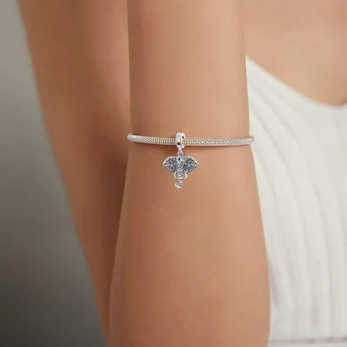 Vista 4 de Lindo gato elefante mariposa pata pata mamá oso encanto animal mascota grano para pulseras europeas