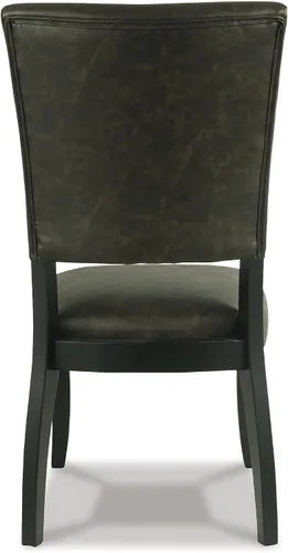 Vista 6 de Signature Design by Ashley Sommerford Urban Farmhouse - Juego de 2 sillas de comedor tapizadas de piel sintética, color marrón oscuro