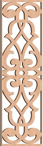 Vista 175 de 9 3/8"W x 24 3/8"H x 1/4"T Bellaire Decorativos Paneles de pared de madera calado, abedul