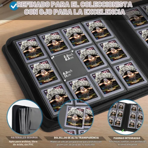 Vista 3 de FunGuys Toploader - Carpeta de almacenamiento para tarjetas intercambiables, 384 12 bolsillos para Yugioh, MTG, TCG, carpetas de tarjetas para 12