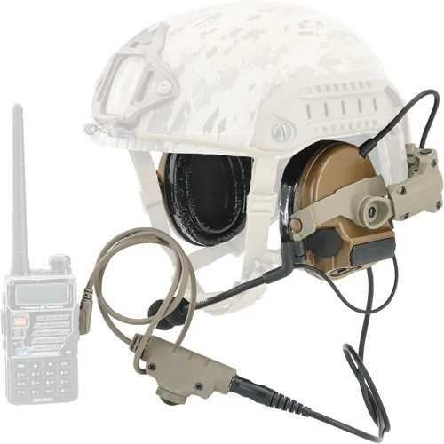 Vista 8 de Auriculares tácticos HEARFALCOM COMAT III Adaptador táctico para carril ARC de casco Adaptador de carril ARC de casco táctico versión no militar