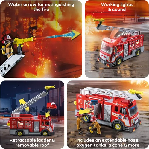 Vista 5 de Playmobil Camión de bomberos con accesorios y 2 figuras