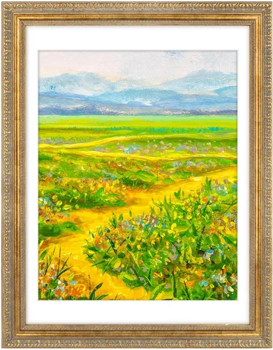 Vista 19 de Golden State Art, Marco de fotos vintage adornado de 14 x 18 pulgadas con paspartú blanco para fotos de 11 x 14 pulgadas o 14 x 18 pulgadas sin