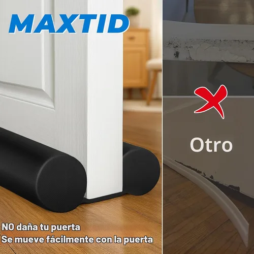 Vista 6 de MAXTID Tope de Corrientes de Aire Grande para Puerta de 30 Pulgadas para Puerta de Dormitorio de Tamaño Pequeño, Se Adapta a Espacios de 0.5 a 1.7