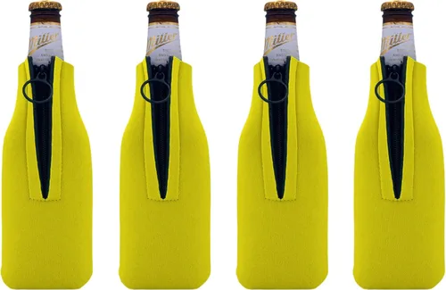 Vista 7 de Botella de cerveza de espuma en blanco Coolie (paquete de 4, camuflaje verde)