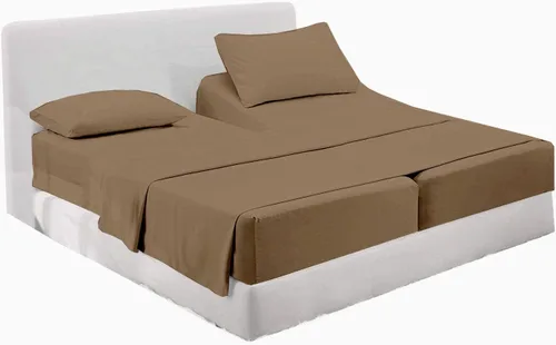 Vista 47 de Juego de sábanas premium de 4 piezas - Sábanas de cama de algodón tamaño individual - 100% algodón - 300 número de hilos - Sábana bajera ajustable