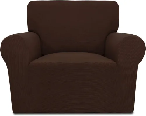 Vista 8 de PureFit Funda elástica para sofá biplaza, funda de sofá suave y antideslizante de jacquard de elastano, protector de muebles lavable con espuma