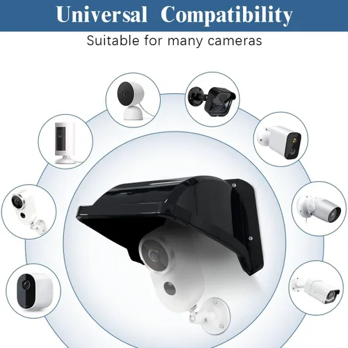 Vista 3 de Cubiertas universales para cámaras de seguridad, protección contra sol y lluvia, techo protector impermeable para cámaras Bullet y Dome, cubierta