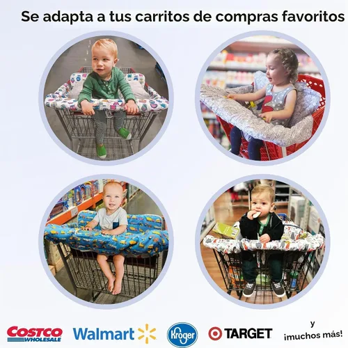 Vista 4 de Suessie Funda para carrito de compras y funda para silla alta con almohada de apoyo de cojín (búhos con cojín)