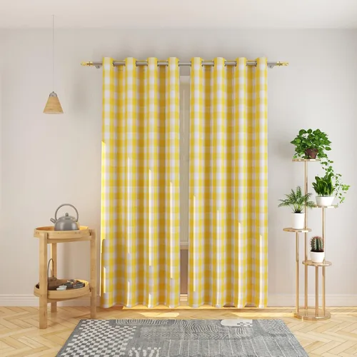 Vista 72 de Cortinas de 24 pulgadas de largo con diseño Buffalo Check Gingham Plaid para ventanas de cocina y baño, tratamiento para ventanas con 2 paneles