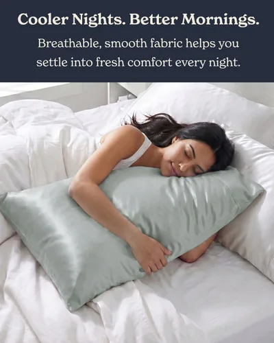 Vista 8 de Beckham Hotel Collection Fundas de almohada refrescantes para personas que duermen con calor, tamaño King, juego de 2, ropa de cama fresca, cierre