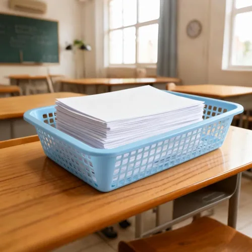 Vista 7 de 20 cestas de malla de plástico de 13.5 x 10 x 3 pulgadas, cesta de plástico colorida, cestas para profesores para aula, pequeñas cestas de plástico
