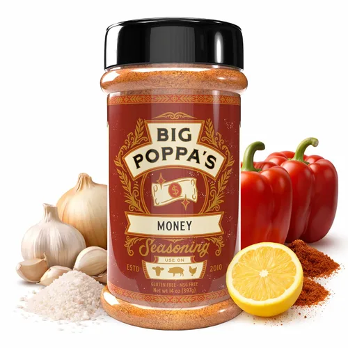 Vista 21 de Big Poppa's Double Secret Condimento para Bistec – Sazonador para Bistec Galardonado con Sal Marina Fina, Ajo en Polvo y Sal de Limón – Mezcla