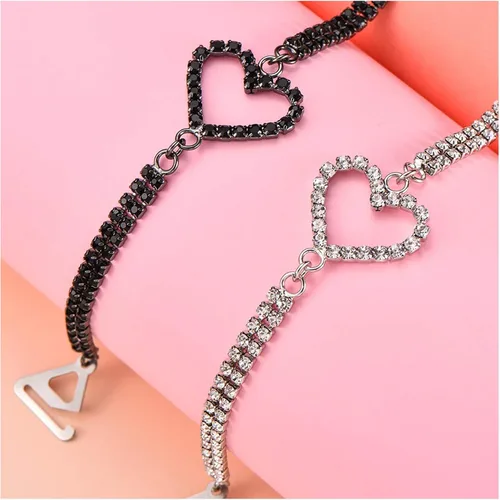 Vista 5 de 1 par de correas de hombro con diamantes de imitación, cadena de hombro con diamantes de imitación, cadena interior de cristal, brasier de boda