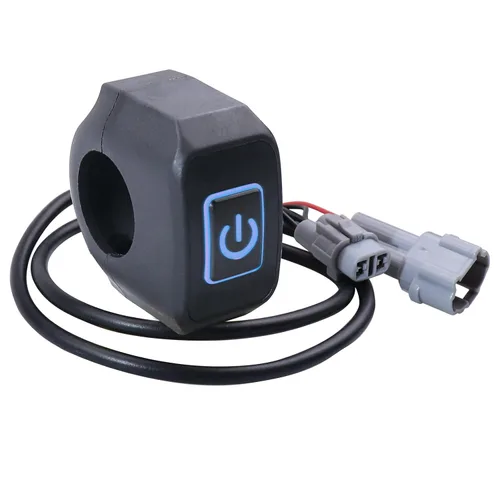 Vista 7 de Interruptor de manillar de motocicleta impermeable de 7/8 ″ con luz indicadora, interruptor de botón de 3, luz antiniebla ON/OFF