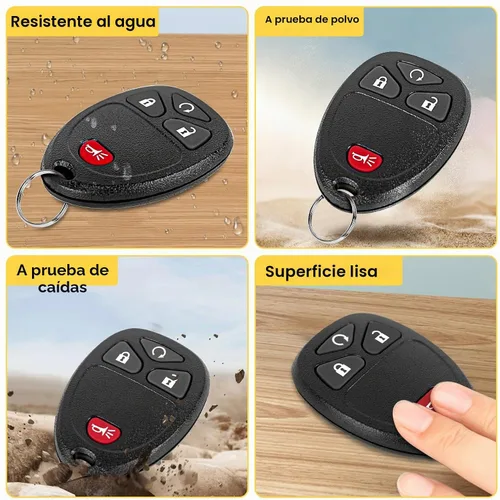 Vista 6 de Mando a Distancia de Reemplazo para Llave Sin Llave Compatible con 2007 2008 2009 2010 2011 2012 2013 Chevy Silverado Suburban Tahoe Avalanche