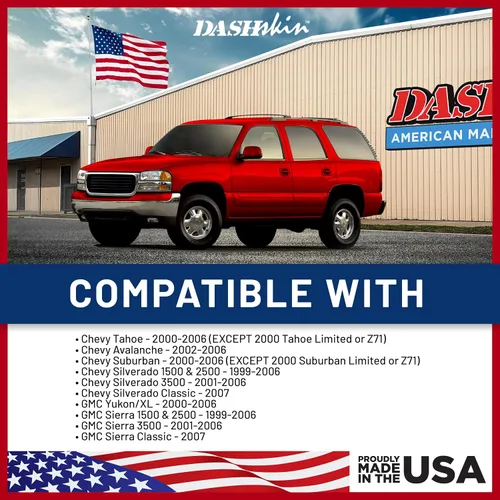 Vista 3 de DashSkin Tapa moldeada para salpicadero (no es una pieza de repuesto) compatible con Tahoe Suburban Yukon Avalanche 2000-2006 y Silverado Sierra