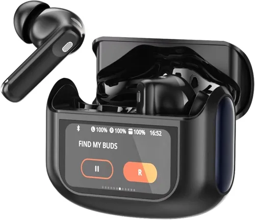 Vista 4 de Auriculares inalámbricos con cancelación activa de ruido 48H con pantalla Negro