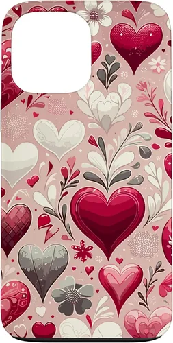 Vista 23 de Funda romántica para iPhone 11 Pro Max con corazones encantadores para el día de San Valentín