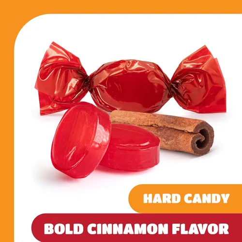 Vista 4 de Caramelos de canela, caramelos duros envueltos individualmente, paquete de 2 libras Sabor atrevido, caramelo anticuado, caramelo de oficina