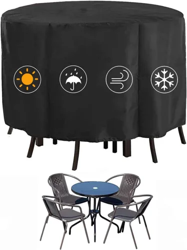Vista 9 de Kingling Fundas impermeables para muebles de patio, fundas redondas para mesa de patio de 42 pulgadas, resistentes al aire libre, para comedor