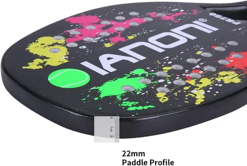 Vista 5 de IANONI Padel Racket Carbon Fiber Surface with EVA Memory Flex Foam Core Padel Tennis Racquets Paddle Tennis Racket