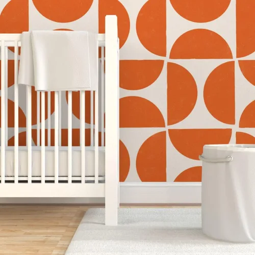 Vista 6 de Despegar y pegar papel tapiz Muestras - Mod Shapes Retro Geométrico Gran Escala Bold MCM Minimalismo Papel pintado personalizado extraíble por