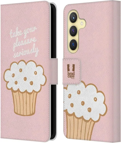 Vista 348 de Head Case Designs Assortment Cupcakes Happiness Leather Wallet Case Compatible with Samsung Galaxy A07 4G Surtido