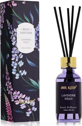 Vista 18 de Airkeep Juego de difusor de junco, 3.38 onzas líquidas, difusor de aceite de playa de coco con 8 varillas de caña, difusor de varillas de fragancia