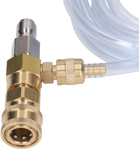 Vista 8 de VBESTLIFE Kit de inyector químico para lavadora de alta presión, dispensador de jabón de 5000 PSI con una boquilla de ángulo de pulverización de 1/4